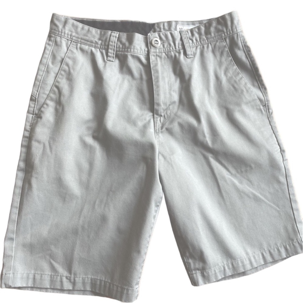 Men Volcom True To This Chino Shorts Size 32 x 10 (Gray)